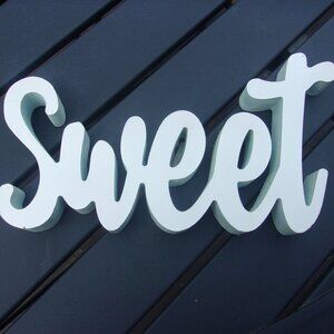 LARGE WORD SWEET MADE OUT OF WOOD FOR DESK OR TABLE